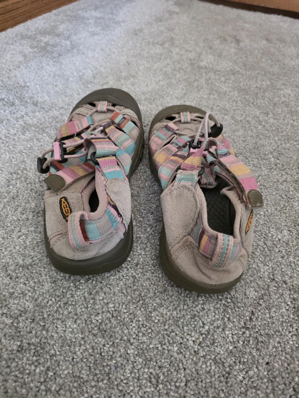 Keen Kids Multicolor Striped Pink Green Blue Closed-Toe Sandals